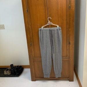 1.State knit joggers small ankle cuff elastic waist ribbon drawstring